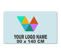 Felpudo Personalizado con Logo y Texto de Marca para Empresas; Tapete para Empresa de 90x140 cm de Goma para Interior y Exterior; alfombras para la Oficina, Fuera del Negocio o la Empresa [140]