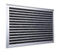 Felpudo Relaxdays, 80x50 cm, Aluminio, Resistente a la Intemperie, Antideslizante, Interior/Exterior, Plateado