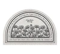 Felpudo semicircular antideslizante con patrón floral botánico americano, tapete duradero para interiores y exteriores, para decoración del hogar