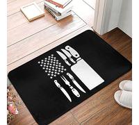 Felpudo The Best American Chef Flag Alfombra Exterior Durable Alfombrilla Antideslizante Antideslizante Felpudos Entrada para Jardín Dormitorio Cocina 40X60Cm