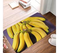 Felpudo único con diseño de plátano para puerta de entrada, resistente y duradero, ideal para exteriores e interiores, que atrapa la suciedad, absorbente, antideslizante, de perfil bajo, de 61 x 40