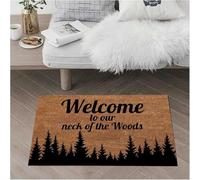 Felpudo Vintage 3D Divertido Bienvenido a Nuestra Zona de la Zona: Alfombra Interior Exterior para la Entrada en casa, Alfombra Antideslizante de la Puerta Principal de 40x60cm