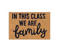 Felpudo "Welcome" para la entrada de la puerta delantera para el hogar dormitorio decoración alfombra antideslizante accesorios decorativos 61 x 40,6 cm patrón (marrón talla única)
