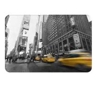 Felpudos 40x60cm, Impresión De Un Taxi Amarillo De La Quinta Avenida En La Ciudad De Nueva York Alfombra para Ducha Lavable A Máquina Alfombra Limpia, para Salon, Dormitorio, Pasillo, Puerta