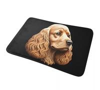 Felpudos Antideslizantes 3D American Cocker Spaniel Dog Animal Felpus de Suelo Alfombra de Alfombra para Entrada a la Cocina Bases para los pies del balcón de la casa - 60x90cm