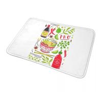 Felpudos Antideslizantes en 3D vietnamita de Pho Soup, Alfombra de Suelo Resistente para Entrada a la Cocina, Alfombrillas para los pies del dormitorio-60x90cm