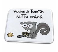 Felpudos Ardilla con Motosierra Dice Eres Un Hueso Duro De Roer. Juego De Palabras. Felpudos para Entrada De Casa Absorbente Modernas Tapete Mascotas, para Terraza, Ducha, Bañera, 40x60cm