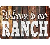 Felpudos Bienvenidos A Nuestro Rancho Felpudo Exterior Microfibra Absorbente Tapete Mascotas, para Interior O Exterior, Bañera, Puerta, 40x60cm