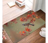 Felpudos Birds Autumn Alfombra De Entrada Impermeable Felpudo Absorbentes Felpudo Interior para Oficina Jardín Cocina 40X60 CM