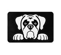 Felpudos Boxer Dog Peeking Felpudo Impermeable Doormat Absorbentes Felpudo Interior para Jardín Portón Dormitorio 40X60 CM