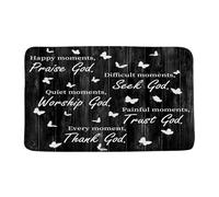 Felpudos Citas Inspiradoras, Mariposa, Proverbio Negro, Confianza En Dios, Palabras Motivacionales Alfombras Baño Impermeable Doormat Suaves para Oficina Portón 40X60 Cm