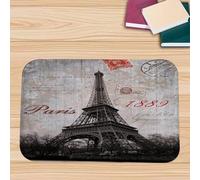 Felpudos de Franela Vintage 3D, Estampados de Sellos Rojos con matasellos, Arte Retro de Viaje, Alfombrillas Suaves para la Elegancia del hogar - 50x80cm