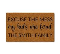 Felpudos Disculpa El Desorden. Mis Hijos Son Salvajes. Alfombras Baño Antisuciedad Doormat Suaves Alfombra De Entrada para Portón Oficina Cocina 40X60 Cm
