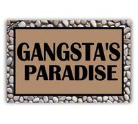 Felpudos Funny Gangster'S Paradise Alfombra De Entrada Impermeable Alfombras Baño Resistente Felpudo para Dormitorio Cocina Jardín 40X60 CM