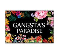 Felpudos Gangsta'S Paradise Flower Felpudo Interior Antisuciedad Felpudo Suaves Alfombra De Entrada para Portón Oficina Cocina 40X60 CM