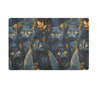 Felpudos Gato Gatito Deja Magia Felpudo Antisuciedad Alfombras Baño Suaves Doormat para Portón Dormitorio Cocina 40X60 Cm