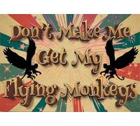 Felpudos Gracioso No Me Hagas Conseguir Mis Monos Voladores Bruja Malvada Felpudo Interior Impermeable Alfombra De Entrada Antisuciedad Alfombras Baño para Cocina Oficina 40X60 CM