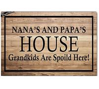 Felpudos Grandparents House Grandkids Are Spoild Here! Felpudo Interior Suaves Doormat Antisuciedad Alfombra De Entrada para Oficina Portón Jardín 40X60 CM