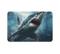 Felpudos Great White Sharks Doormat Antisuciedad Alfombras Baño Suaves Felpudo para Cocina Jardín Portón 40X60 CM