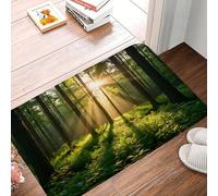 Felpudos Green Nature Tree Sunshine Natural Scenery Landscape Alfombras Baño Absorbentes Alfombra De Entrada Resistente Felpudo Interior para Cocina Jardín Dormitorio 40X60 CM