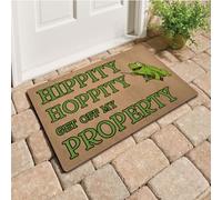 Felpudos Hippity Hoppity Cet Fuera De Mi Propiedad Felpudo Suaves Alfombra De Entrada Absorbentes para Oficina Jardín 40X60 Cm