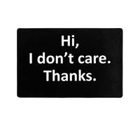 Felpudos Hola, No Me Importa, Gracias Felpudos para Entrada De Casa Lavable A Máquina Antideslizante Alfombra Limpia, para Interior O Exterior, Puerta, Jardín, 40x60cm