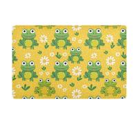 Felpudos Las Hojas De Rana Florecen En Amarillo Felpudo Antisuciedad Alfombra De Entrada Resistente Doormat para Portón Oficina Jardín 40X60 Cm
