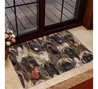 Felpudos Lleno De Perros Mastines Grupo De Mastines Alfombra De Entrada Antisuciedad Felpudo Interior Suaves para Portón Jardín 40X60 Cm