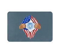 Felpudos Logotipo del Mando De Las Naciones Unidas. Sangre Dentro De Mí Felpudo Exterior Microfibra Personalizado Alfombra Limpia, para Interior O Exterior, Puerta, Pasillo, 40x60cm