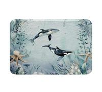 Felpudos Orca Asesina Felpudo Interior Suaves Alfombras Baño Absorbentes Alfombra De Entrada para Dormitorio Portón 40X60 CM