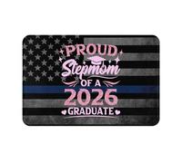Felpudos Orgullosa Madrastra De Un Graduado De 2026 Graduación De Último Año Felpudo Exterior Lavable A Máquina Antideslizante Tapete Mascotas, para Bañera, Ducha, Jardín, 40x60cm