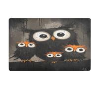 Felpudos Owl Mother and Little Owl Felpudo Suaves Felpudo Interior Absorbentes Alfombras Baño para Jardín Oficina Cocina 40X60 CM