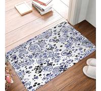 Felpudos PAI-Sley Bohemio De Lunares Azules Alfombra De Entrada 40X60CM