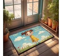 Felpudos para entrada al aire libre, divertido abrazando la singularidad: I'M Not Weird, felpudo para puerta delantera, interior, alfombra de vacaciones (65 x 90 cm)