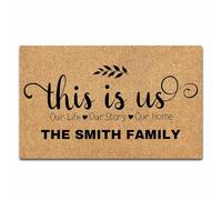 Felpudos Personalizado Personalizado Estos Somos Nosotros Nuestra Historia De Vida Alfombra De Entrada Suaves Felpudo Interior Resistente Felpudo para Oficina Jardín Cocina 40X60 Cm