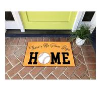 Felpudos Placa De Béisbol Personalizada No Hay Lugar como El Hogar Felpudo Interior Resistente Felpudo Antisuciedad para Oficina Jardín 40X60 Cm