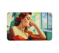 Felpudos Pop Art Beauty Woman Weather Guard Felpudo Suaves Doormat Resistente Alfombras Baño para Dormitorio Oficina Portón 40X60 CM