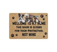 Felpudos Precioso Patrón De Fibra De Coco con Forma De Patas De Perro Vintage De Welcome To My Home Doormat Antisuciedad Felpudo Absorbentes para Portón Oficina 40X60 Cm