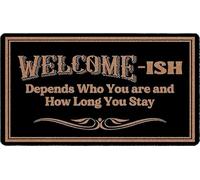 Felpudos Quién Eres Y Cuánto Tiempo Te Quedas Alfombra De Entrada Antisuciedad Felpudo Interior Resistente Doormat para Oficina Cocina Jardín 40X60 Cm