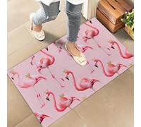Felpudos Royal Flamingo Elegante Rosa Alfombra De Entrada Resistente Alfombras Baño Absorbentes para Cocina Jardín 40X60 Cm