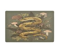 Felpudos Serpiente Y Seta Felpudos para Entrada De Casa Microfibra Absorbente Alfombra Interior, para Bañera, Ducha, Cocina, 40x60cm