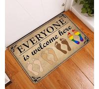 Felpudos Todos Son Bienvenidos Aquí Felpudo Interior Antisuciedad Felpudo Absorbentes Doormat para Cocina Dormitorio Portón 40X60 Cm