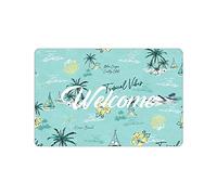 Felpudos Tropical Summer Island Felpudo Interior Suaves Felpudo Absorbentes Doormat para Cocina Oficina Portón 40X60 CM