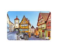 Felpudos Vieille Rue À Rothenburg OB Der Tauber Alfombra para Ducha Microfibra Absorbente Alfombra Limpia, para Cocina, Dormitorio, Jardín, 40x60cm