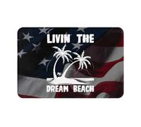 Felpudos Viviendo El Sueño En La Playa Alfombra Baño Absorbente Microfibra Alfombra Limpia, para Interior O Exterior, Terraza, Salon, 40x60cm