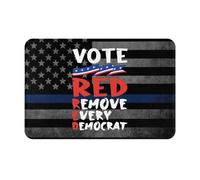 Felpudos Vota Rojo, Rechaza A Todos Los Demócratas, Vota A Los Republicanos Felpudo Exterior Lavable A Máquina Absorbente Tapete Mascotas, para Cocina, Pasillo, Interior O Exterior, 40x60cm