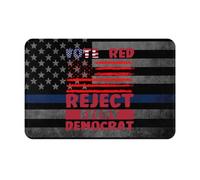 Felpudos Vota Rojo, Rechaza A Todos Los Demócratas, Vota A Los Republicanos Felpudo Exterior Microfibra Absorbente Alfombra Interior, para Ducha, Interior O Exterior, Cocina, 40x60cm