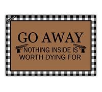 Felpudos Welcome Funny Nothing Inside Is Worth Dying Felpudo Antisuciedad Alfombra De Entrada Suaves Doormat para Portón Jardín Cocina 40X60 CM