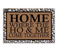 Felpudos Where The Ho & Me Come Togetherfunny Felpudo Suaves Alfombra De Entrada Absorbentes Felpudo Interior para Portón Cocina Dormitorio 40X60 CM