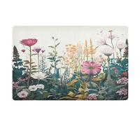 Felpudos Wildflowers Botanical Felpudo Interior Resistente Alfombra De Entrada Suaves Doormat para Cocina Oficina Dormitorio 40X60 CM
